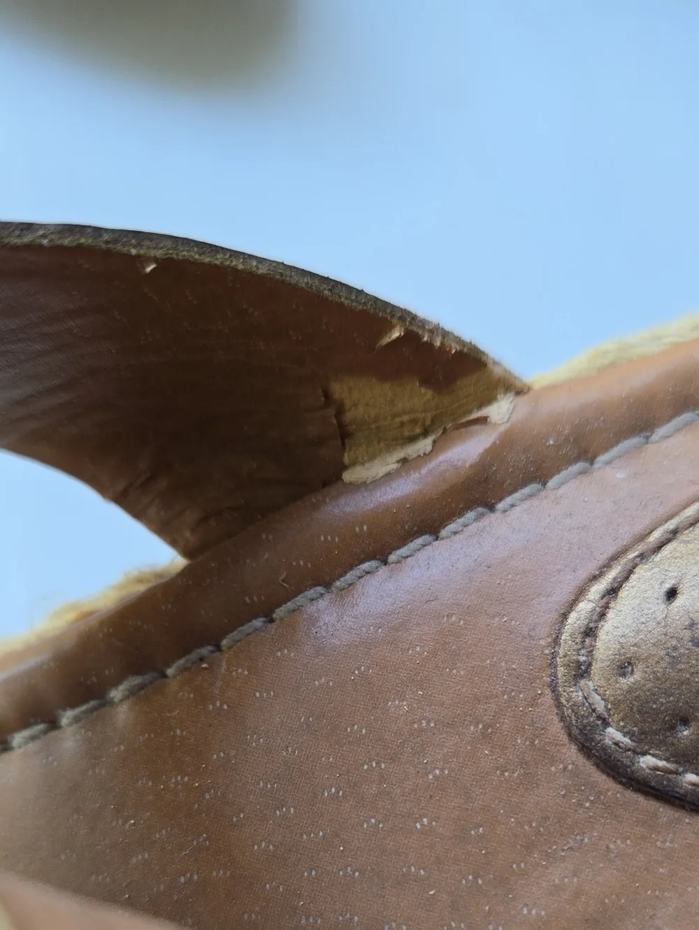 Fossil Bronze Leather Gladiator Strappy Espadrille Wedge Size 8.5